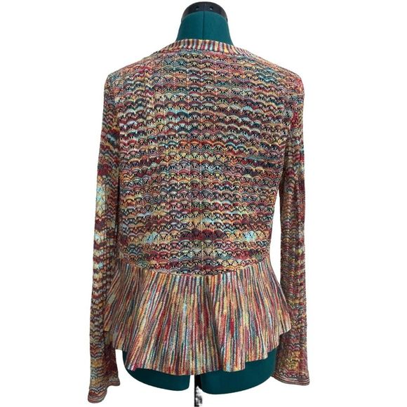 American Rag Multi-Boucle Long-Sleeve Missoni’s fitted cardigan Sz S - Picture 2 of 8